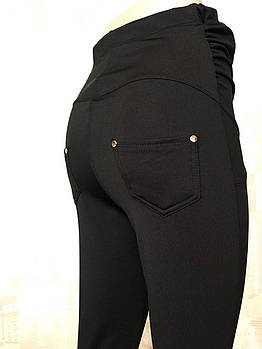 Лосини для вагітних утеплені на байці  чорного кольору S M L XL