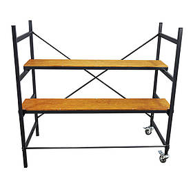 Ліса будівельні єдносекційні 1400х600х1300мм Чорні Kompred OL365