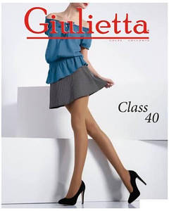 Колготки 40 ден з шортиками класичні Giulia Class 40 чорні бежеві 2 3 4 5