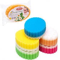 Від 6 шт. Губка банна "Ромашка М" 16*11*5 см, поліуретан купити дешево оптом в інтернет-магазині