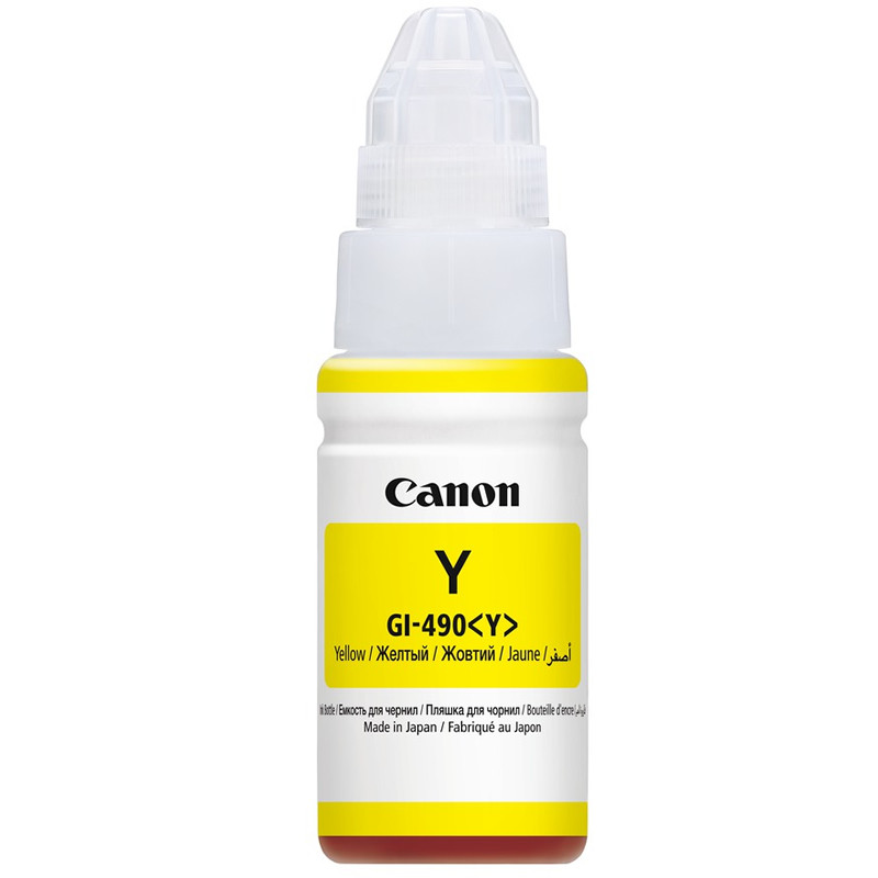 Контейнер з чорнилом Canon GI-490 Yellow 70ml (0666C001) для Canon PIXMA G1400 / G2400 / G3400
