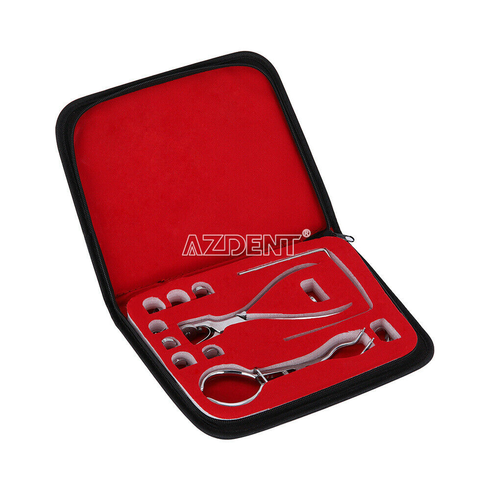 Набір кофердама 12 одиниць Пробійник,щипці ,кламера