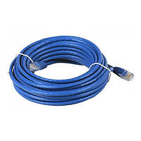 Патч-корд 25 метров, UTP, Blue, ATcom, литой, RJ45, кат.5е, витая пара, сетевой кабель для интернета