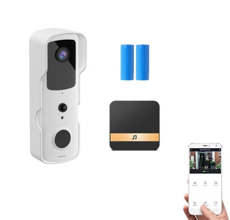 Вологий IP56 бездротової Wi Fi відео домофон дзвінок CHAMOUS V30S White. Tuya, фото 1