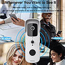 Вологий IP56 бездротової Wi Fi відео домофон дзвінок CHAMOUS V30S White. Tuya, фото 2