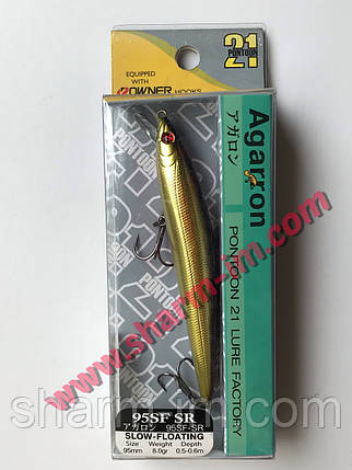 Воблер Pontoon 21 Agarron 95SF-SR Slow-Floating 0.5-0.6 м 777 Alumina Doublet-2, фото 1