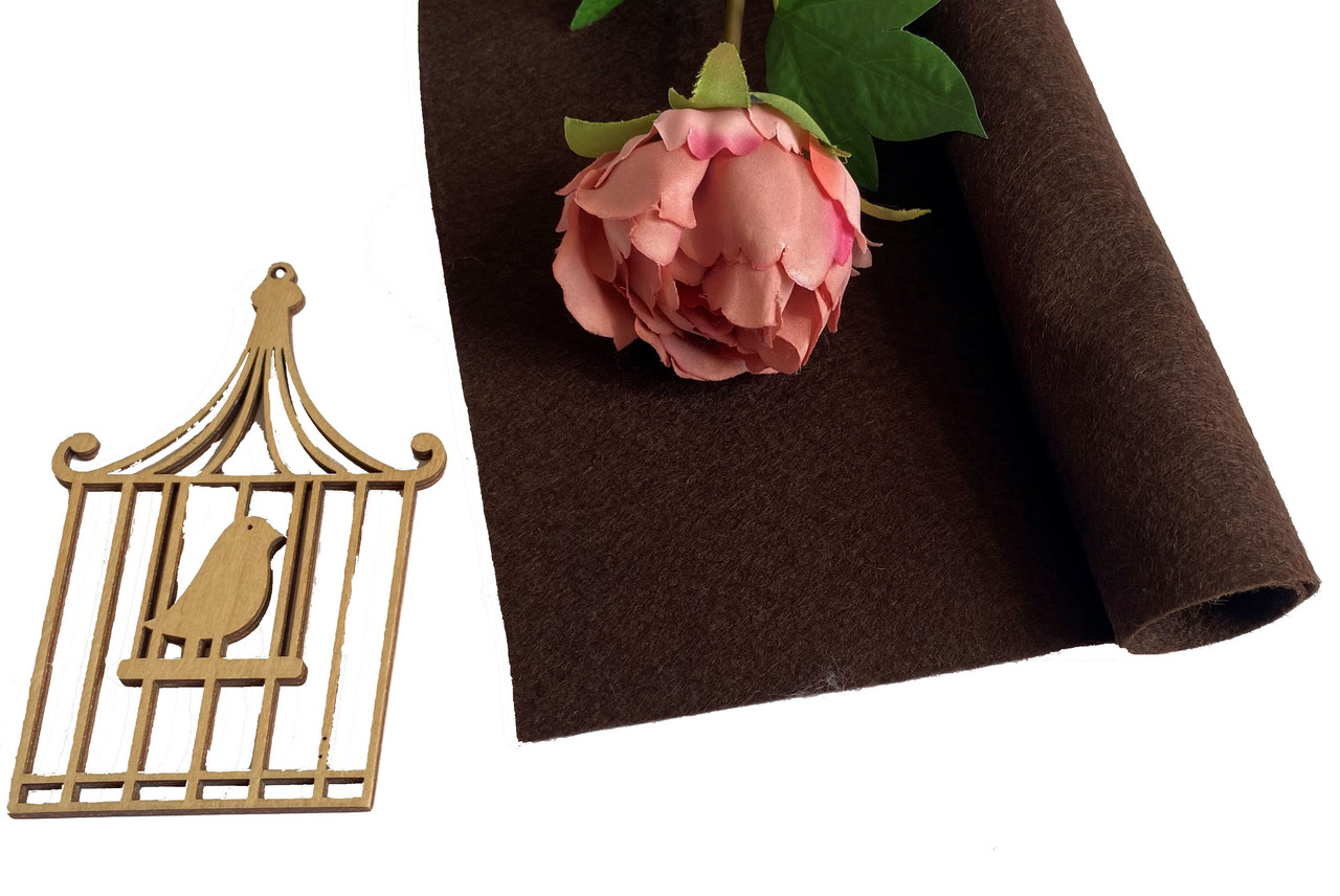 Фетр американський м'який 1,5 мм для рукоділля і творчості 44*30см 0637 Chocolate (Шоколад), фото 1