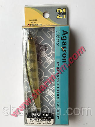 Воблер Pontoon 21 Agarron 95SF-SR Slow-Floating 0.5-0.6 м 351 Natural Yamame, фото 1
