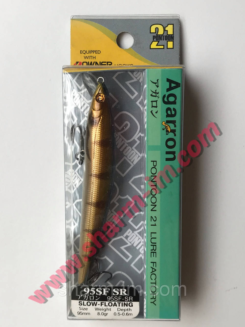 Воблер Pontoon 21 Agarron 95SF-SR Slow-Floating 0.5-0.6 м 784 Alumina Oyanirami