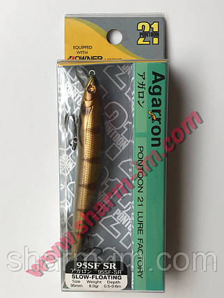 Воблер Pontoon 21 Agarron 95SF-SR Slow-Floating 0.5-0.6 м 784 Alumina Oyanirami, фото 1