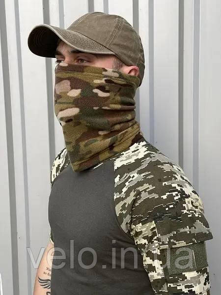 Бафф флісовий для військових мультикам, м'який та теплий бафф шарф солдатський