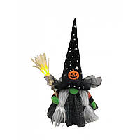 М'яка іграшка Yes! Fun Галовін "Відьмочка" 35 см, LED мітла