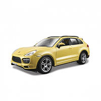 Автомодель - Porsche Cayenne Turbo (Белый Желтый 1:24) 18-21056 Bburago (Поврежденная упаковка)