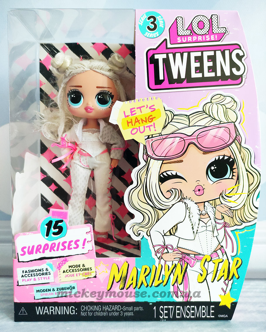 Лялька ЛОЛ серії Твінс підлітки Мерилін Стар LOL Surprise Tweens Series 3 Marilyn Star 584063