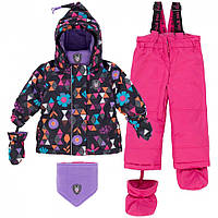 Зимовий дитячий термічний костюм куртка і напівкомбінезон для дівчинки Deux par Deux р. 6М