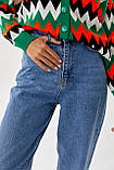 Жіночі джинси банани з високою талією - джинс кольору, 28р (лежить розміру), фото 4