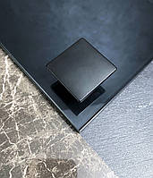 Квадратні ручки для меблів чорного кольору Space Bravo 40х40 мм