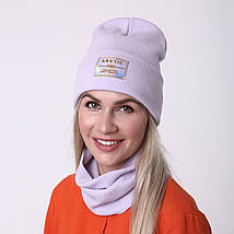Шапка подвійної в'язки із приємної до тіла стрейч-віскози, фото 4