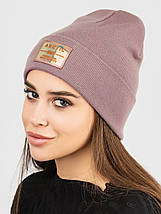 Шапка подвійної в'язки із приємної до тіла стрейч-віскози, фото 3