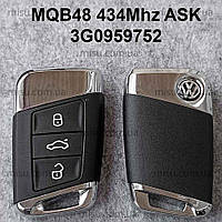 Смарт ключ Volkswagen 3G0959752 MQB48 434Mhz ASK