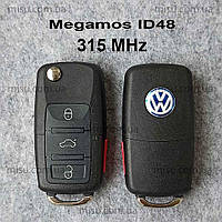 Ключ с електроникой Volkswagen Golf Jetta GTI Passat ID48 315MHz 3+panic кнопки 1J0959753T