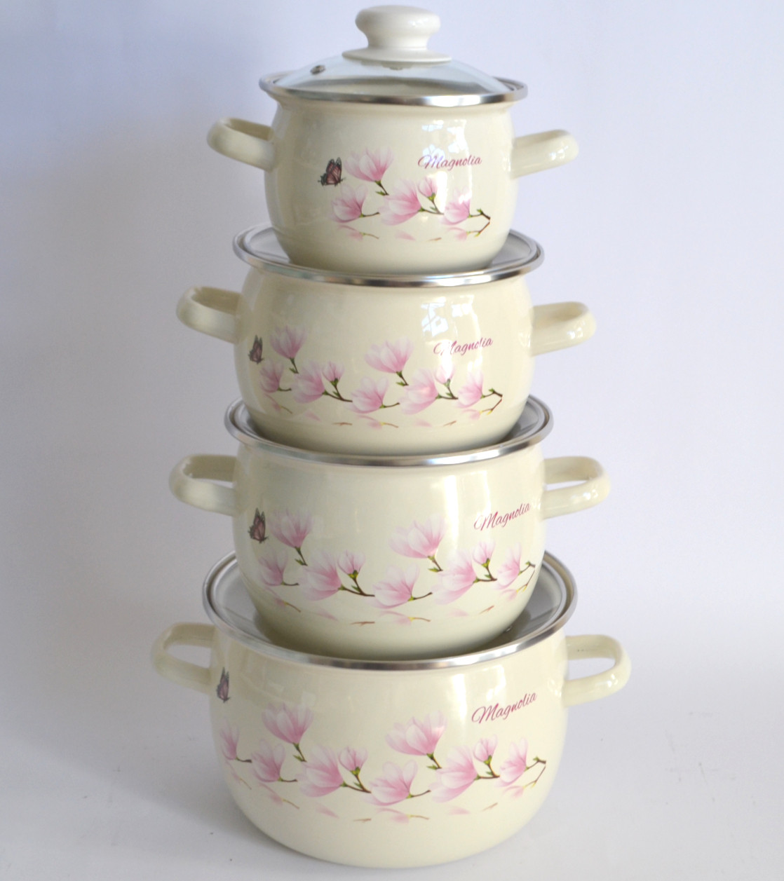 Набір емальованих каструль Магнолія No6929