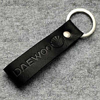 Брелок для ключей Daewoo кожа с логотипом Черний