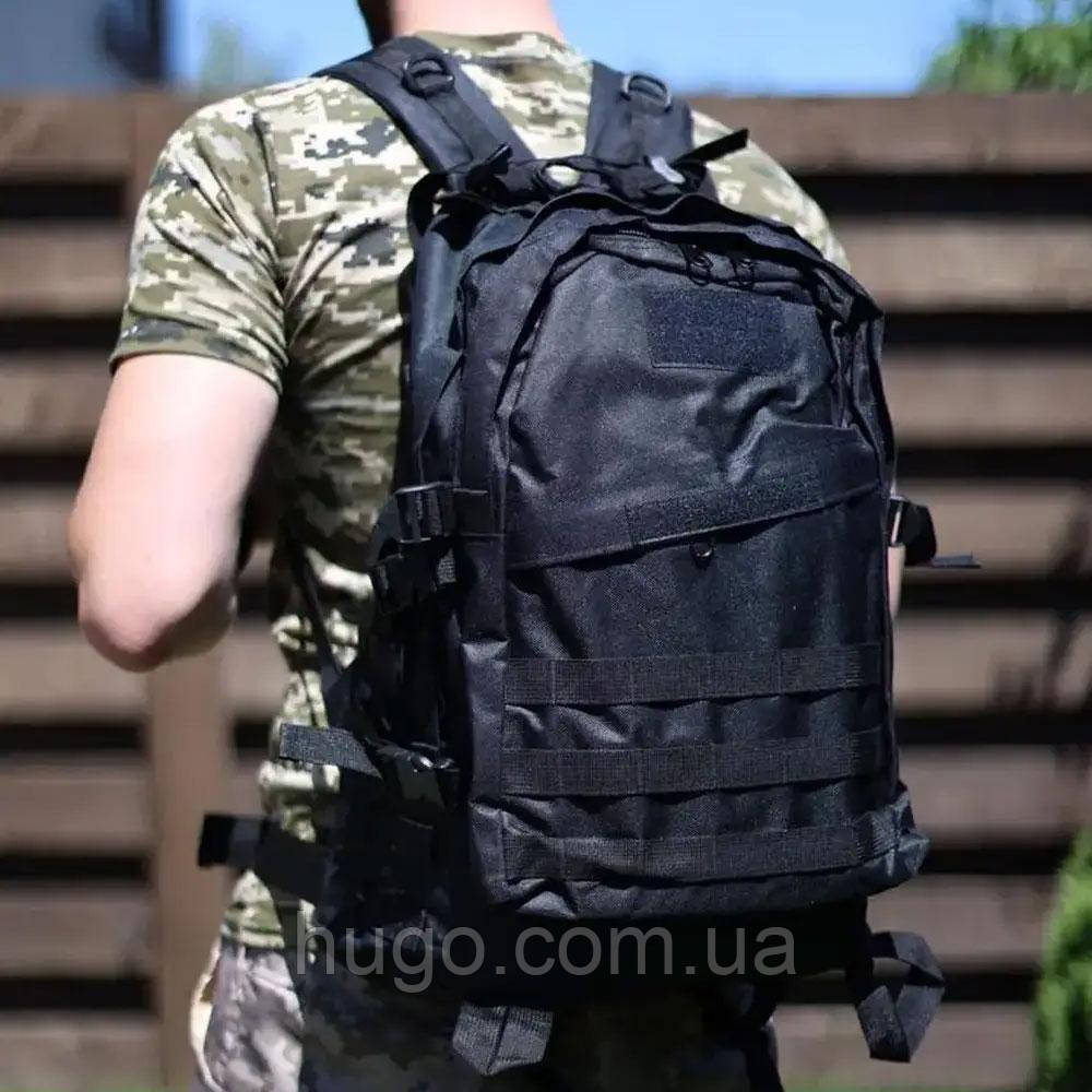 Тактический штурмовой рюкзак на 40 л, M11 (48х36х24 см) Черный US Army / Армейский рюкзак на системе Molle - фото 2 - id-p1676229534