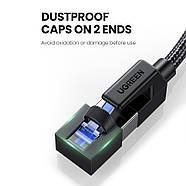 Сельний кабель для інтернету патч-корд UGREEN Cat8 F/FTP 40Gb/s Lan Ethernet Cable 20м (чорний) NW153, фото 6
