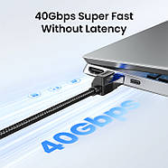 Сельний кабель для інтернету патч-корд UGREEN Cat8 F/FTP 40Gb/s Lan Ethernet Cable 20м (чорний) NW153, фото 5