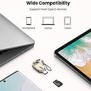 Кардрідер Type-C UGREEN для карт пам'яті TF/MicroSD до 512Gb (золотистий) CM331, фото 7