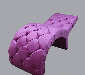 Кушетка з вигином анатомічна для нарощування вій анатомічна кушетка крісло для татуажу для макіяжу