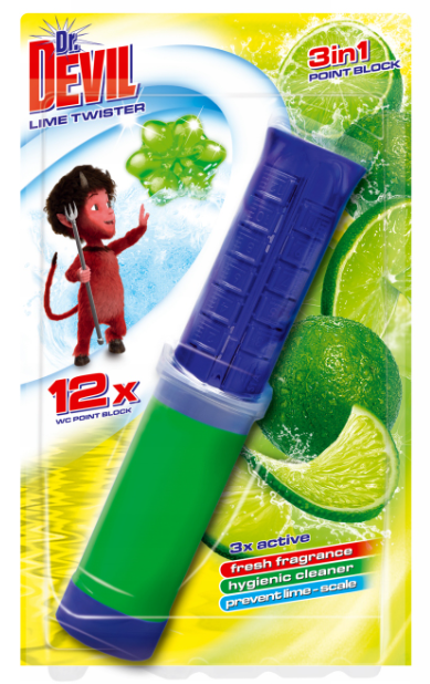 Туалетний точковий блок Dr. Devil "Лаймовий твіст" (12 доз)