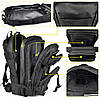 Тактичний рюкзак 35л (50х30х15см), M06, Чорний / Туристичний рюкзак із системою Моллі / Рюкзак похідний, фото 9