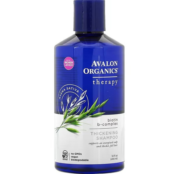 УЦІНКА! Шампунь для густоти волосся з B-комплексом і біотином Avalon Organics, 414 мл
