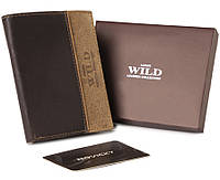 Кошелек мужской кожаный BUFFALO WILD N4-SHS-RFID-8105 темно-коричневый