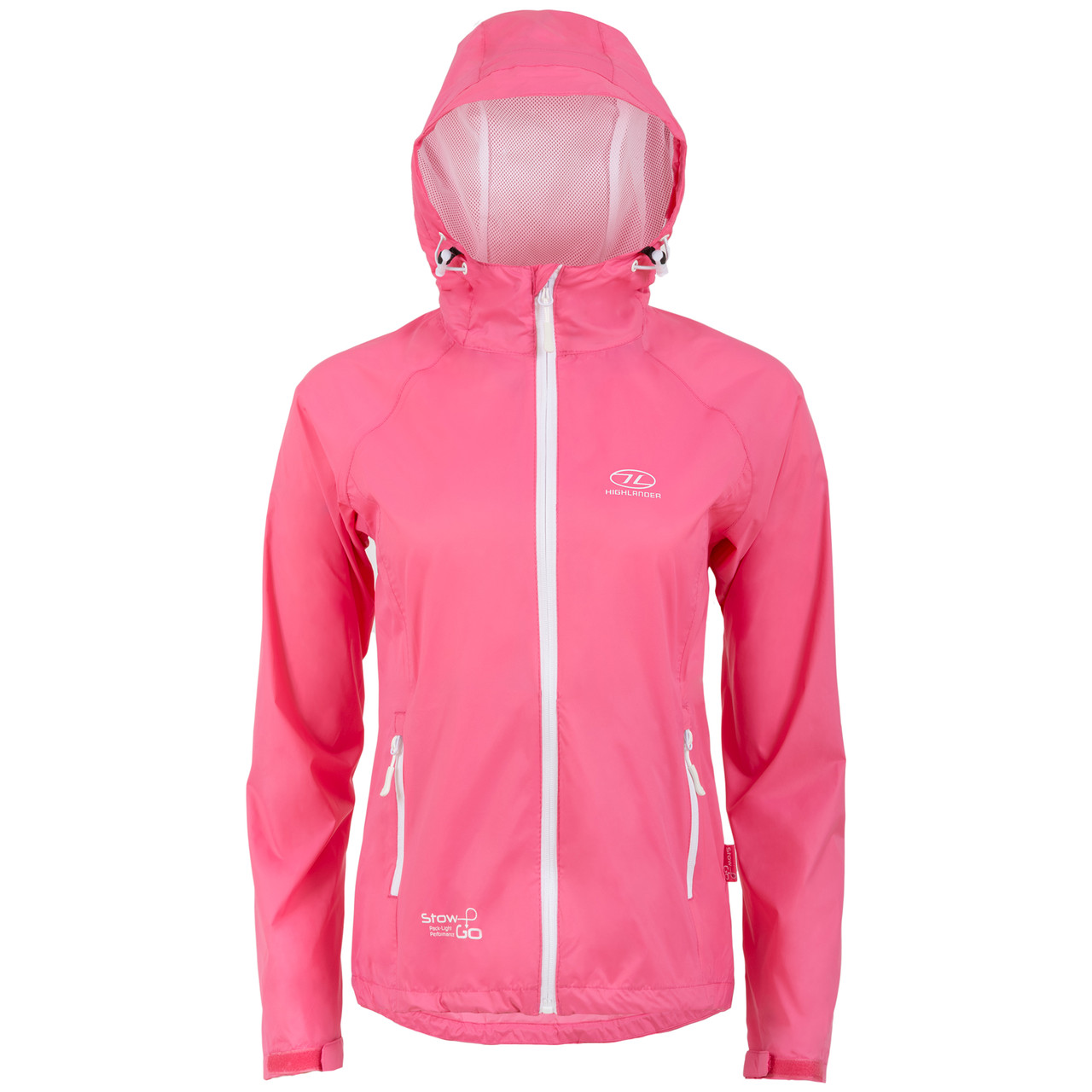 Жіноча вітровка Highlander Stow & Go Pack Away Rain Jacket 6000 mm Pink XS (JAC077L-PK-XS), фото 1
