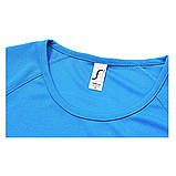 Футболка жіноча приталені з спортивної сітки з довгим рукавом реглан Sporty lsl women 150 блакитна, фото 5