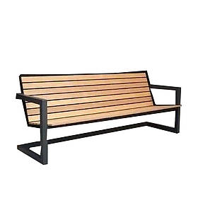 Дерев'яна лавочка на металевих ніжках "Модерн"