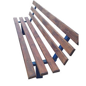 Дерев'яна лавочка з металевими ніжками "Стандартна" 200 см