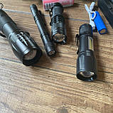 Набір 4 шт ліхтарів тактичних у водонепроникному кейсі, фото 8