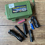 Набір 4 шт ліхтарів тактичних у водонепроникному кейсі, фото 7