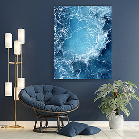 Інтер'єрна картина-постер на стіну Океан. Відпочинок. Медитація 30*20 Орігамі OP 5066 Маленька