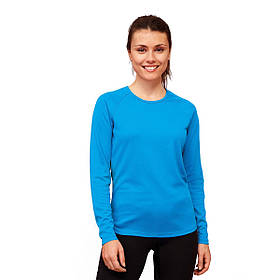 Футболка жіноча приталені з спортивної сітки з довгим рукавом реглан Sporty lsl women 150 блакитна