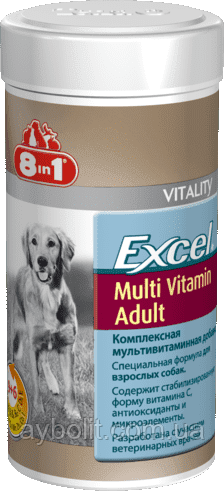 Мультивітамінний комплекс 8in1 Excel Multi Vit-Senior для літніх собак таблетки 70 шт