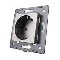 Механізм силова розетка із заземленням Livolo сірий (C7-C1EU-15)
