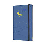 Записник Moleskine Le Petit Prince 13 х 21 см / Лінія Синій з малюнком, фото 3