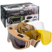 Очки тактические ATTACK 3 стекла очки защитные армейские