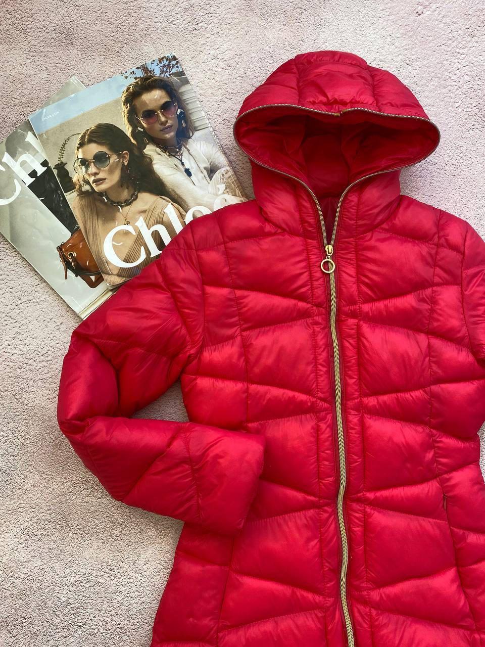 Куртка пальто на дівчинку із золотою блискавкою Малинова 1010 Fand D, Малиновый, Для девочек, Весна Осень, 13/14 лет, фото 1