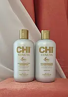 Набор шампунь 355 мл + кондиционер 355 мл CHI Keratin Rebuild Revier Protect